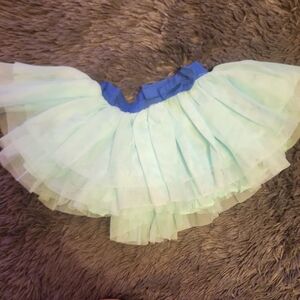 Cherokee Blue and Mint Tulle Skirt